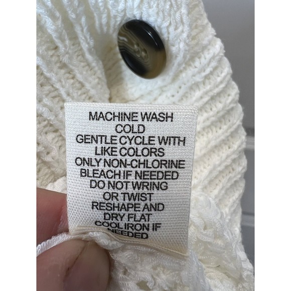 Moon & Madison Cardigan Size Medium Womens Long Sleeve Knit Button Front Ivory - Picture 7 of 9